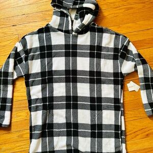 Ardene Black and White Checkered Hoodie